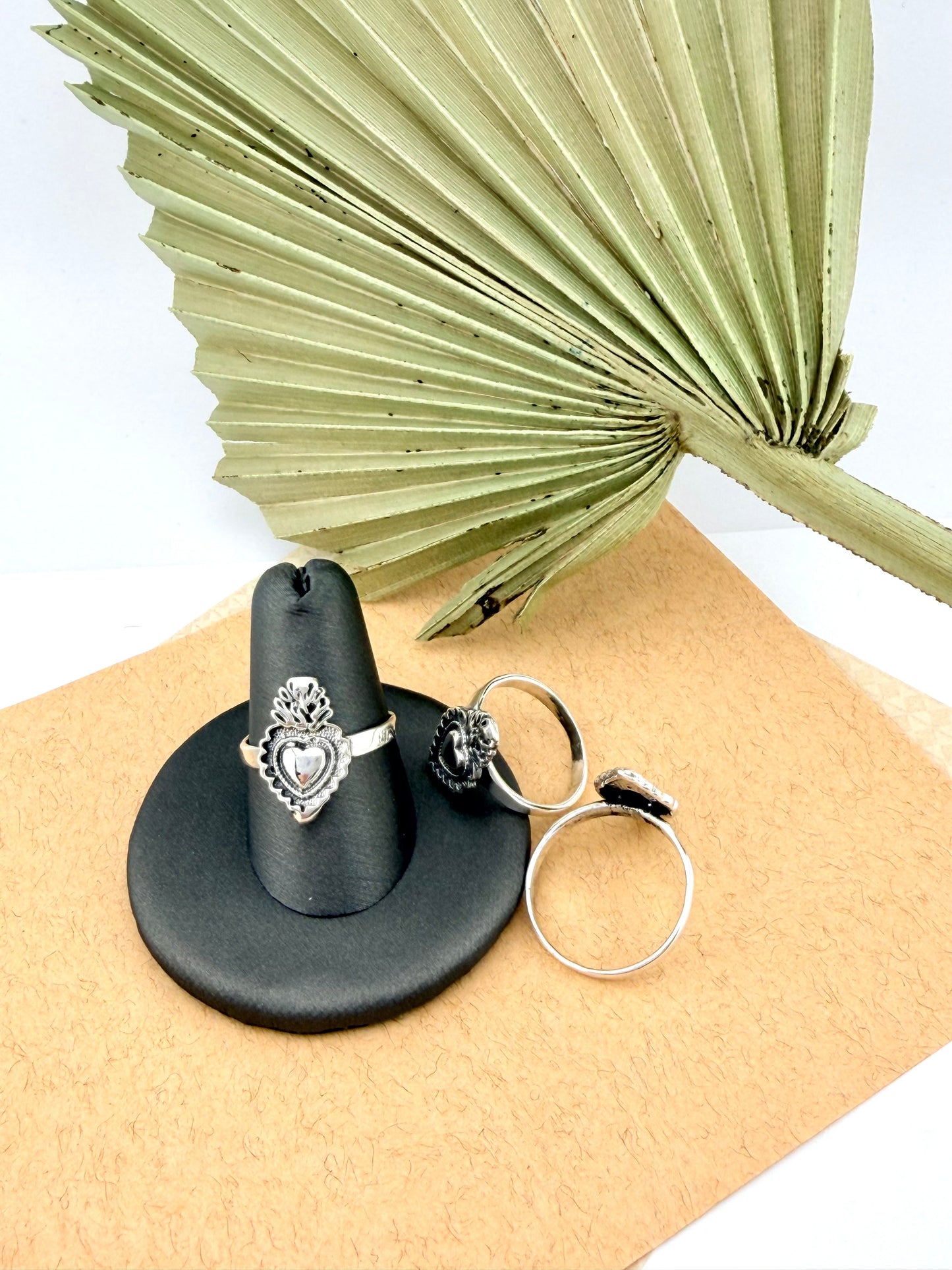 Silver Sterling 925 Sacred Heart Ring- Anillo Sagrado Corazón