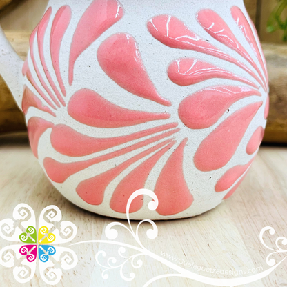 Set of Pink Espiga Clay Mugs - Set Taza Barro