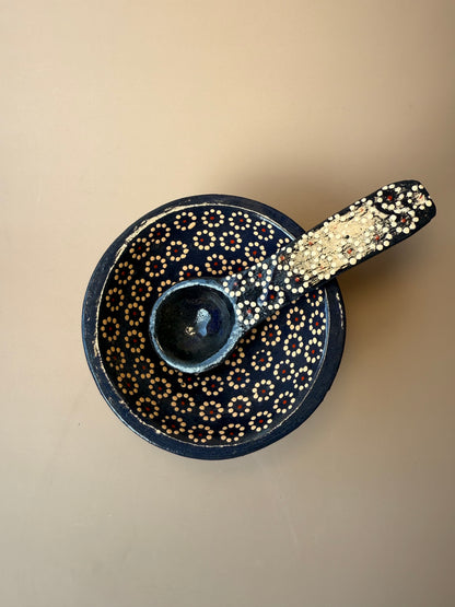 Michoacan Mexican Clay Molcajete Mexican Clay Bowl With Spoon Salsa Bowl With Spoon Traditional Mexican Bowl