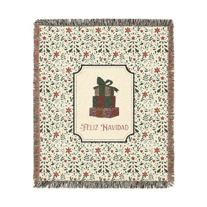 Christmas Blanket Talavera Blanket - Feliz Navidad Cobija Talavera