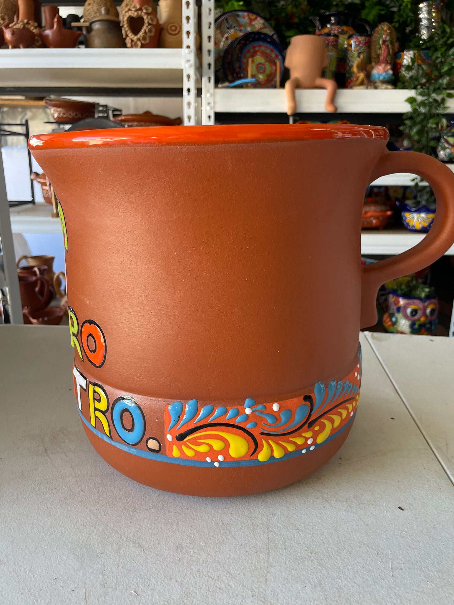 Mexican Clay Pot For Drinks 15 Liter Cantarito Para Bebidas Cantaritos el Güero Style Tequila Drink