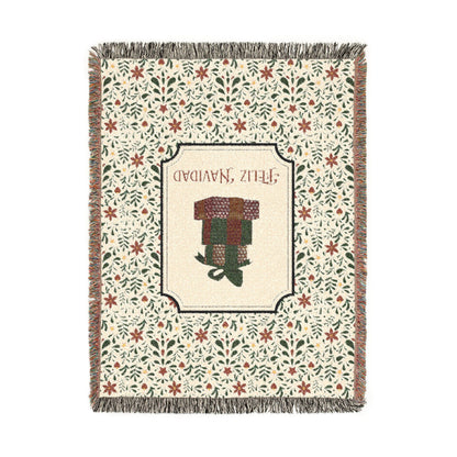 Christmas Blanket Talavera Blanket - Feliz Navidad Cobija Talavera