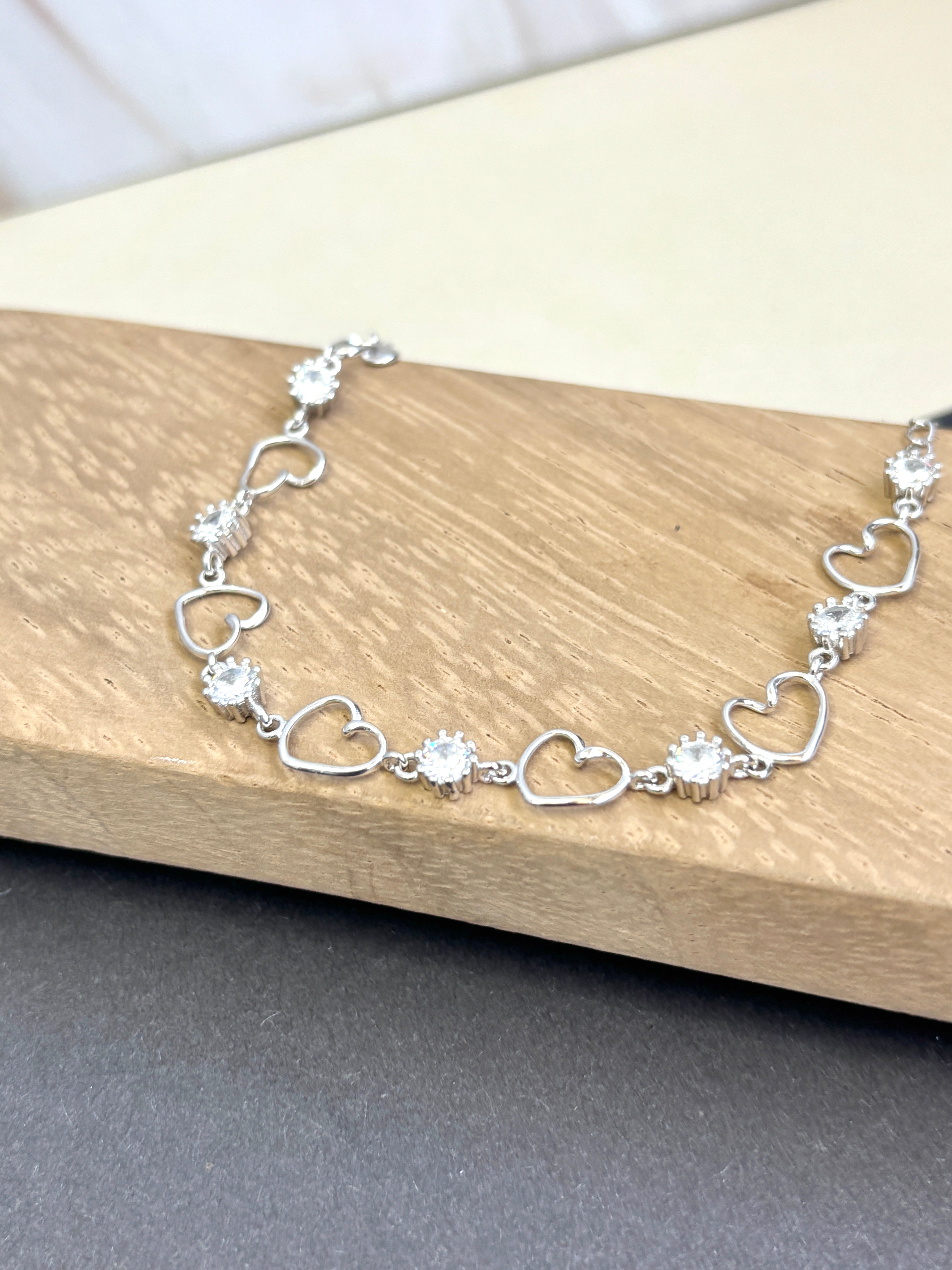 Silver 925 Hearts Bracelet - Pulcera Plata Corazones – TheMexHub