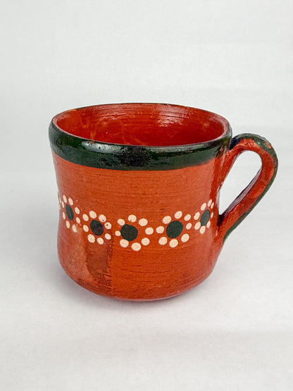 Michoacan Mexican Clay Mugs 2pc Set Mexican Cups Tazas De Barro Lead Free