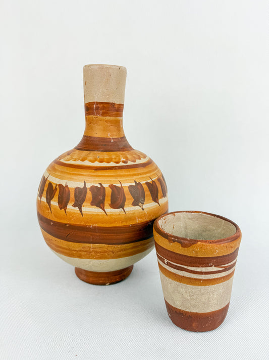Mexican Clay Botellon Bottle 2 Liters Botellon de Barro Terracotta