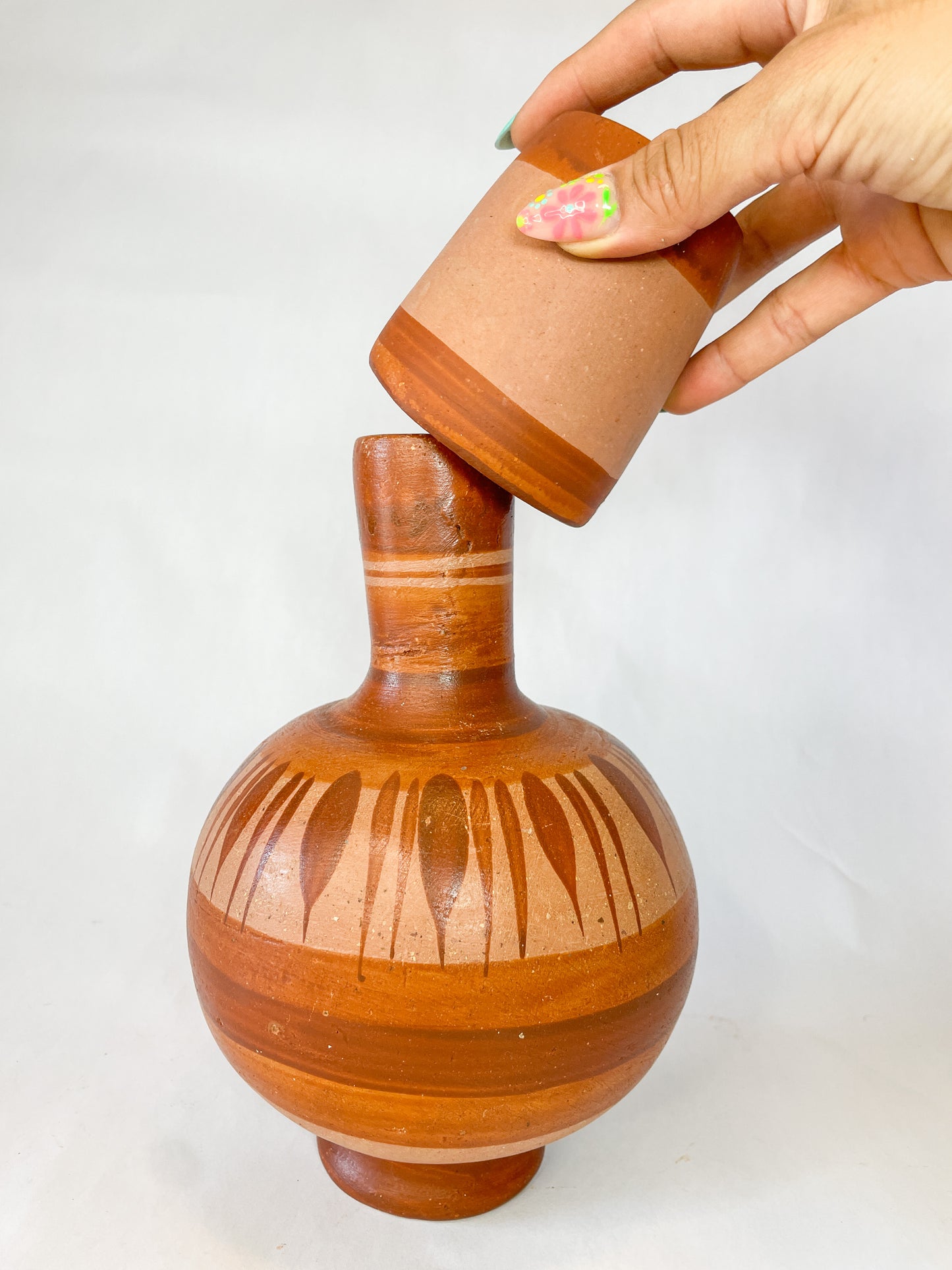 Jalisco Botellon de Barro Clay Water Jug Cantaro de Agua Terracotta Water Jug