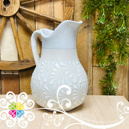 White Espiga Pato Pitcher Set - 4 Cups