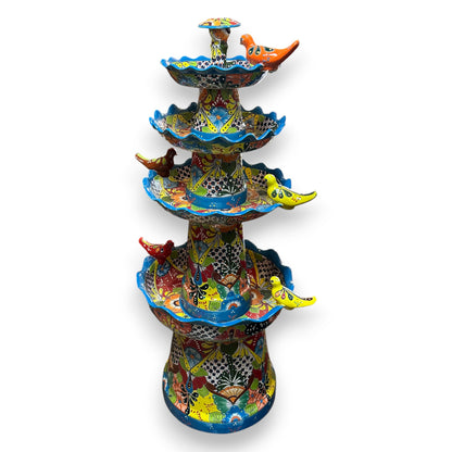 Grand Talavera Garden Fountain | Handcrafted Mexican Art