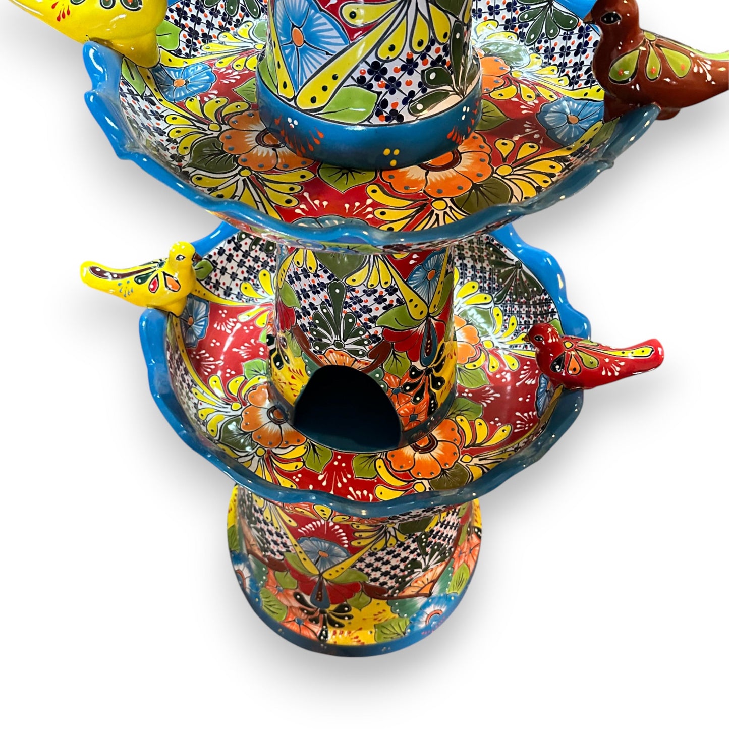 Grand Talavera Garden Fountain | Handcrafted Mexican Art