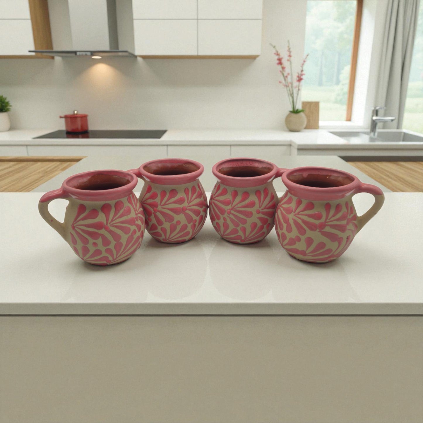 Wholesale Pink Talavera Mug | Authentic Handmade Mexican Clay Jarrito