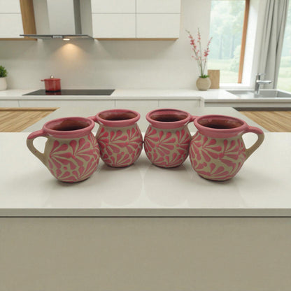 Wholesale Pink Talavera Mug | Authentic Handmade Mexican Clay Jarrito