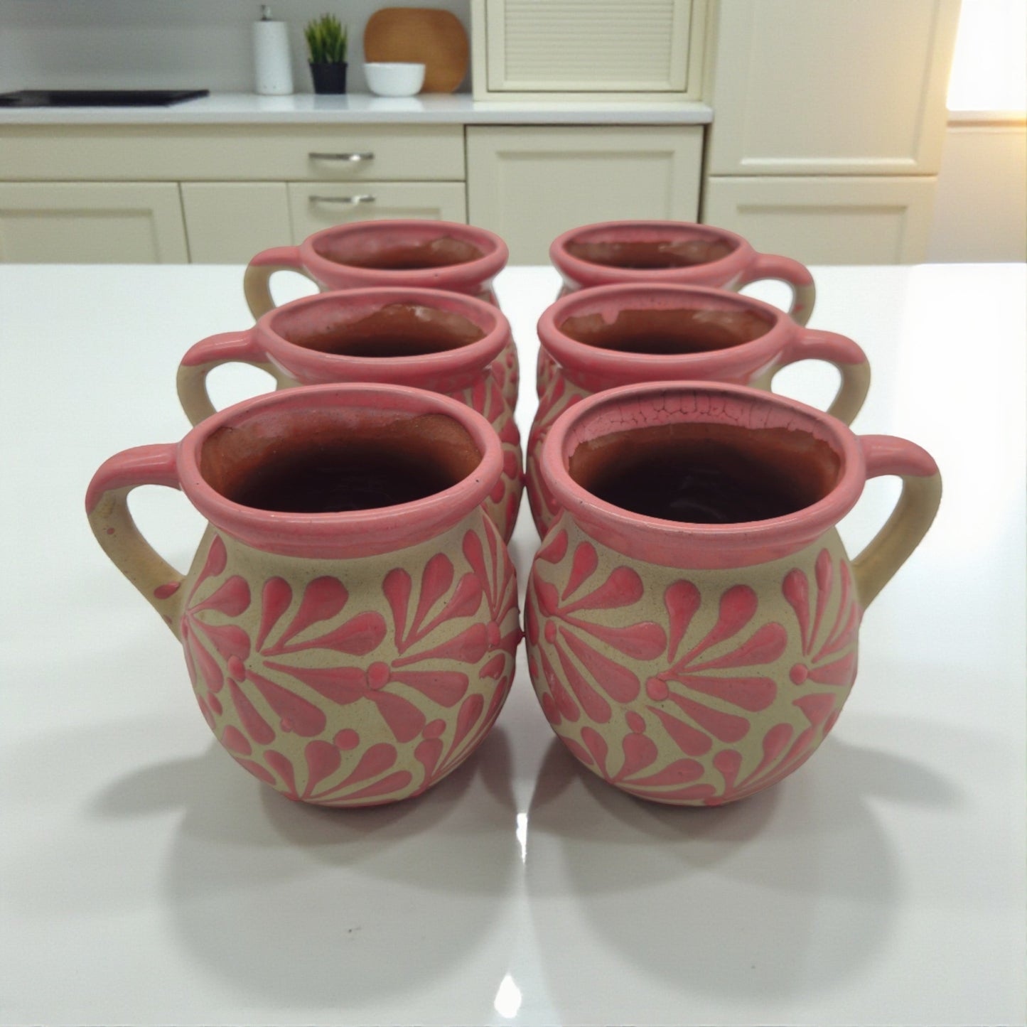 Wholesale Pink Talavera Mug | Authentic Handmade Mexican Clay Jarrito