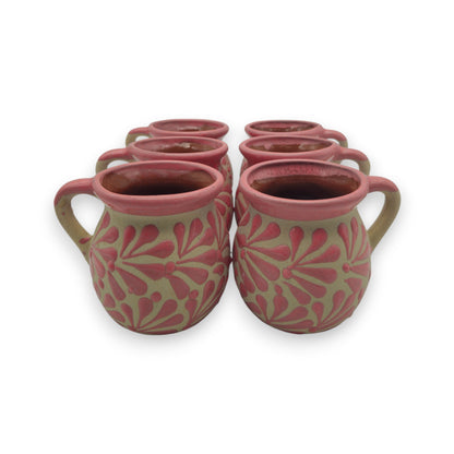 Wholesale Pink Talavera Mug | Authentic Handmade Mexican Clay Jarrito