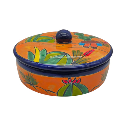 Handcrafted Talavera Tortilla Warmer | Colorful Mexican Sleeping Man Panchito