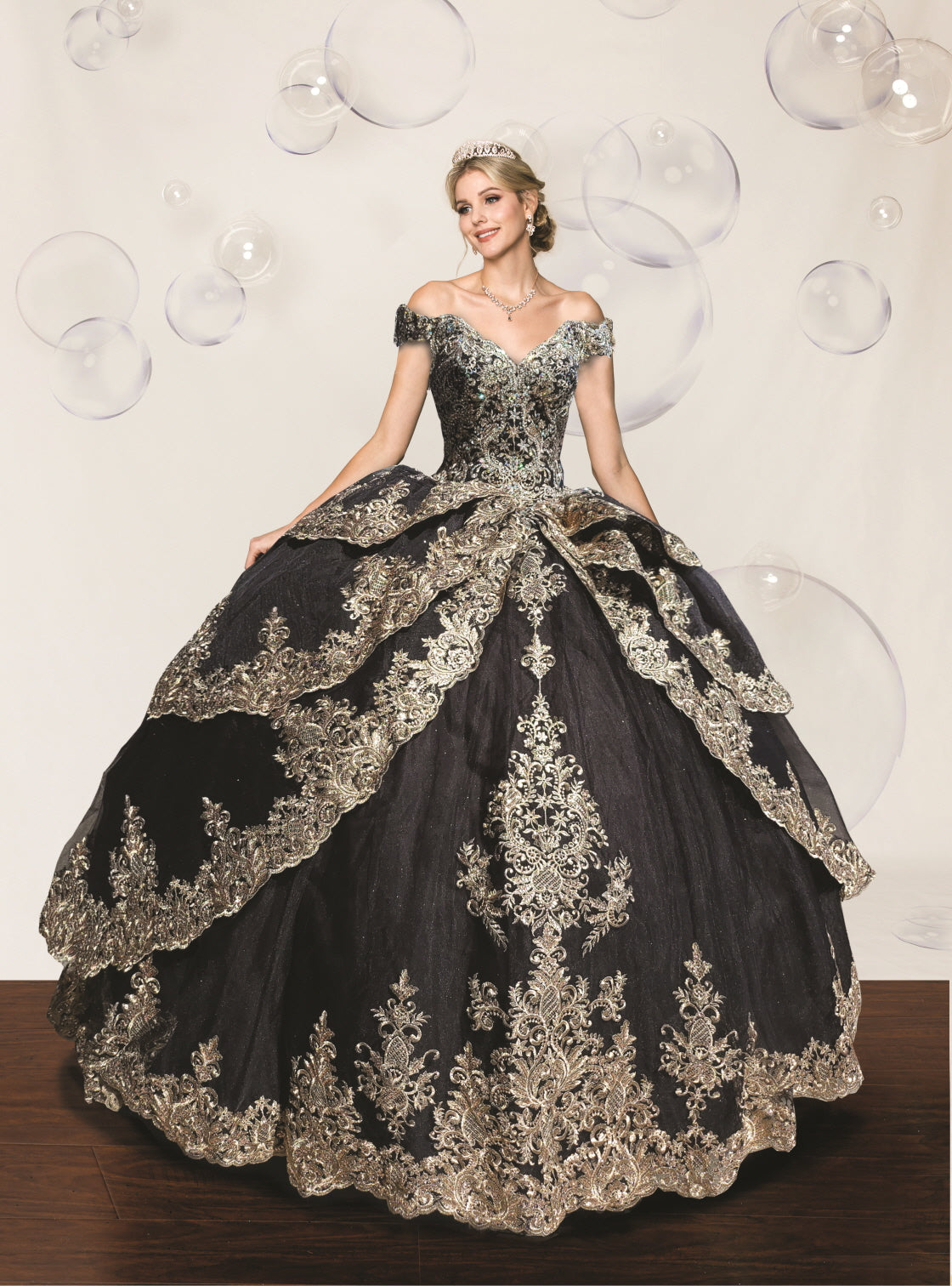 (LIVE 6) Beautiful Quinceanera Dress w/ Flower Design for Special Occasions