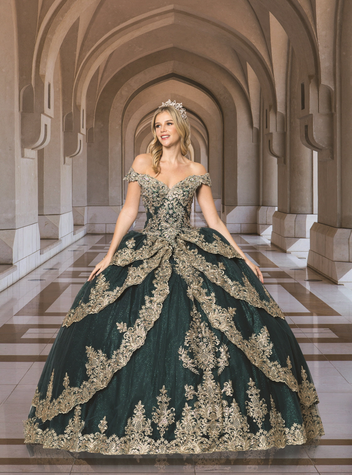 (LIVE 6) Beautiful Quinceanera Dress w/ Flower Design for Special Occasions