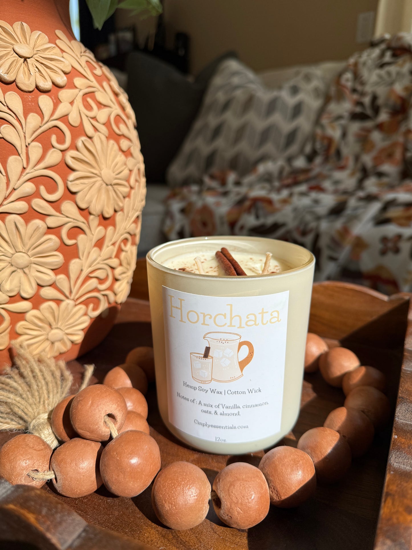 Horchata Candle Scented Candle Mexican Candle 12 oz