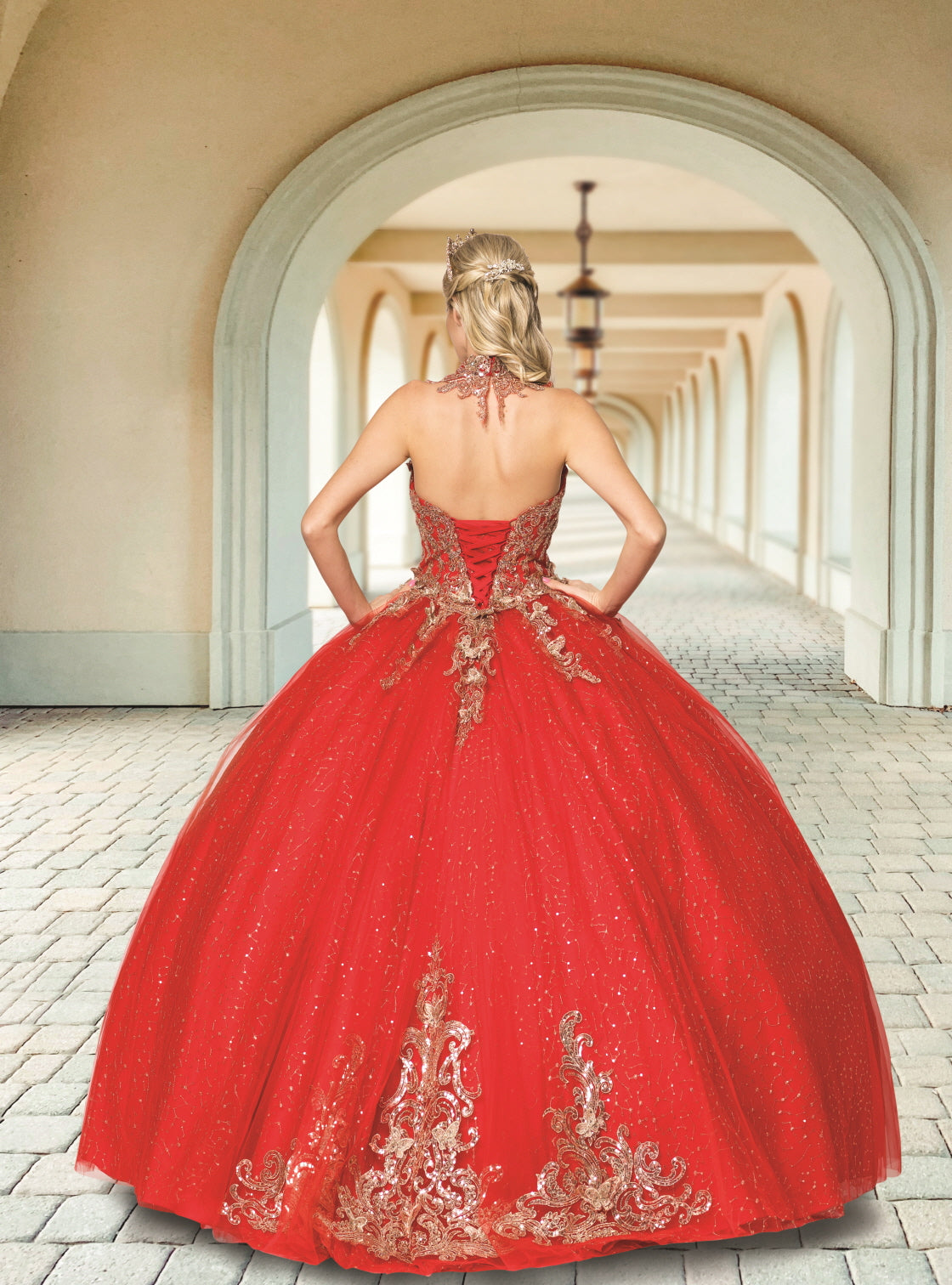 (Live 7)Beautiful Quinceanera Dress with Tulle and Embroidery - Elegant Red Ball Gown for Special Occasions