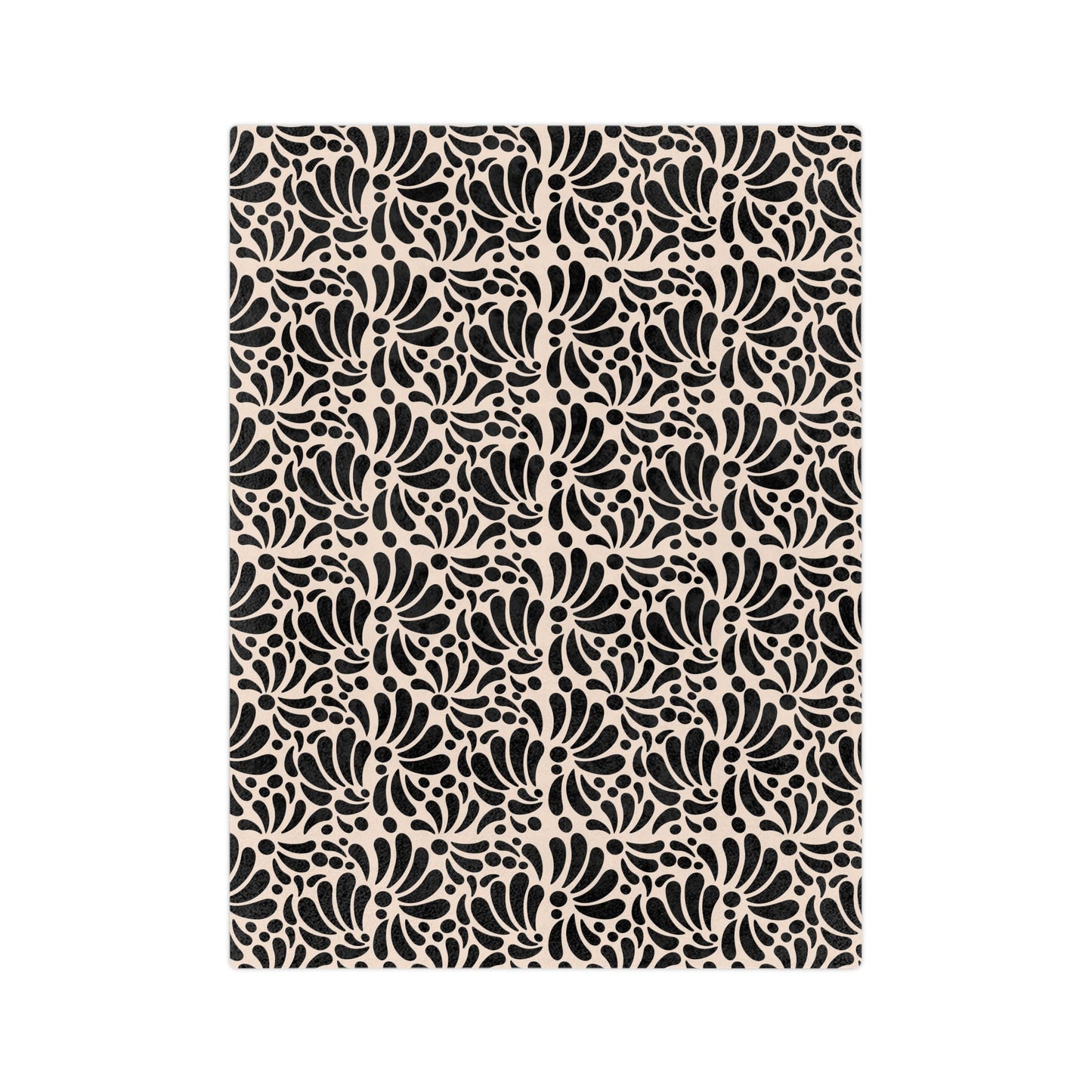 Black Talavera Soft Blanket - Covina Talavera Negra