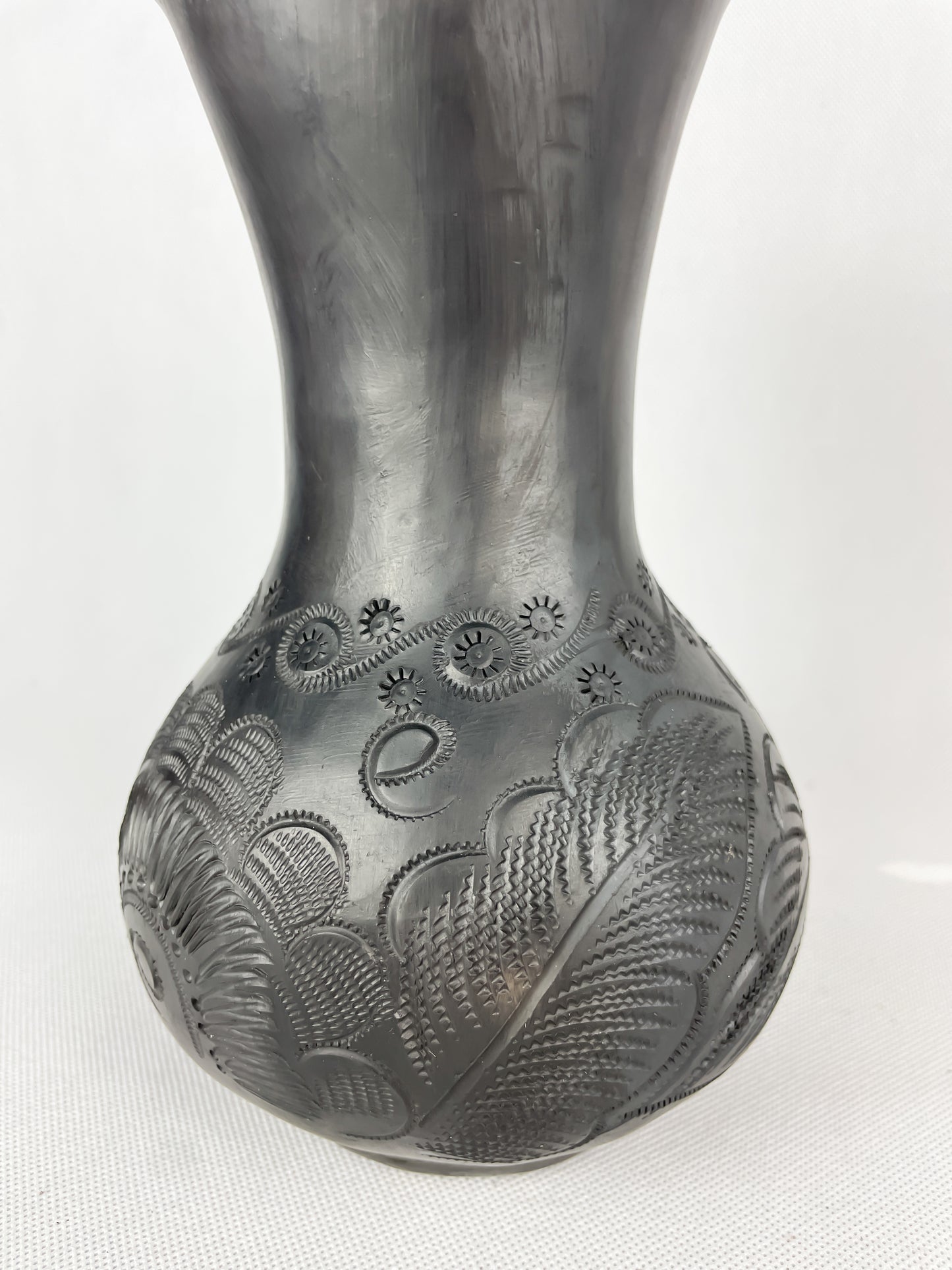 Oaxaca Black Pottery Vase Black Pottery Clay Pottery Vase Barro Negro