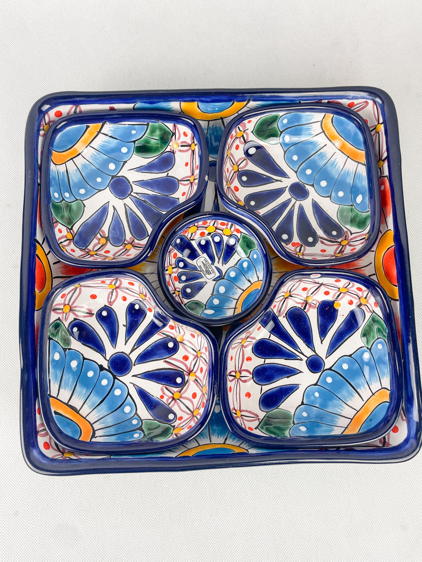 Mexican Tray Talavera Pottery Tray Snack Tray Talavera Tray Mexican Serving Tray Mexican Food Appetizers Mexican Snack Foods