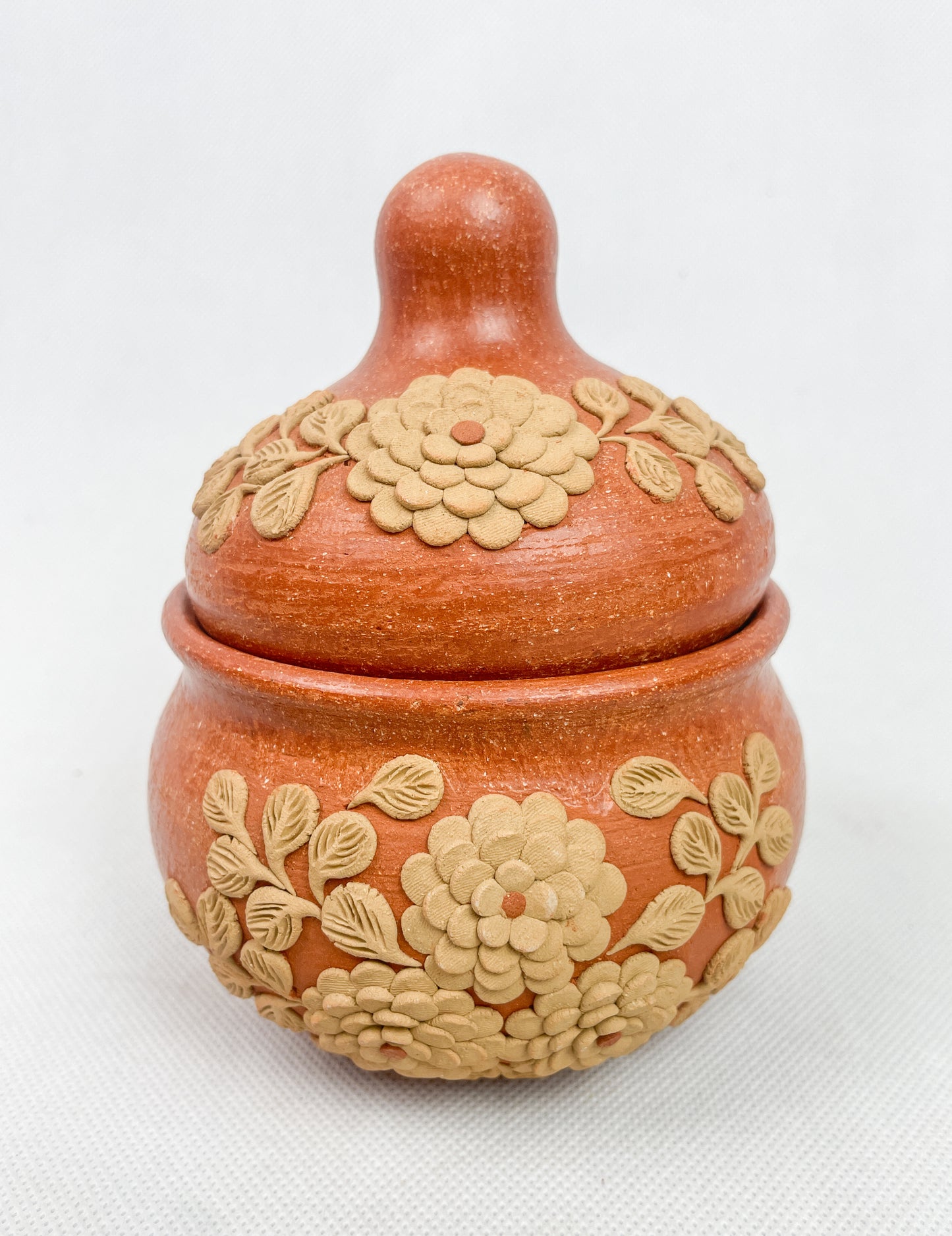 Velasco Oaxaca Pottery Sugar Bowl Azucarera Mexican Clay Filigree Filigrana Oaxacan Pottery Atzompa Pottery