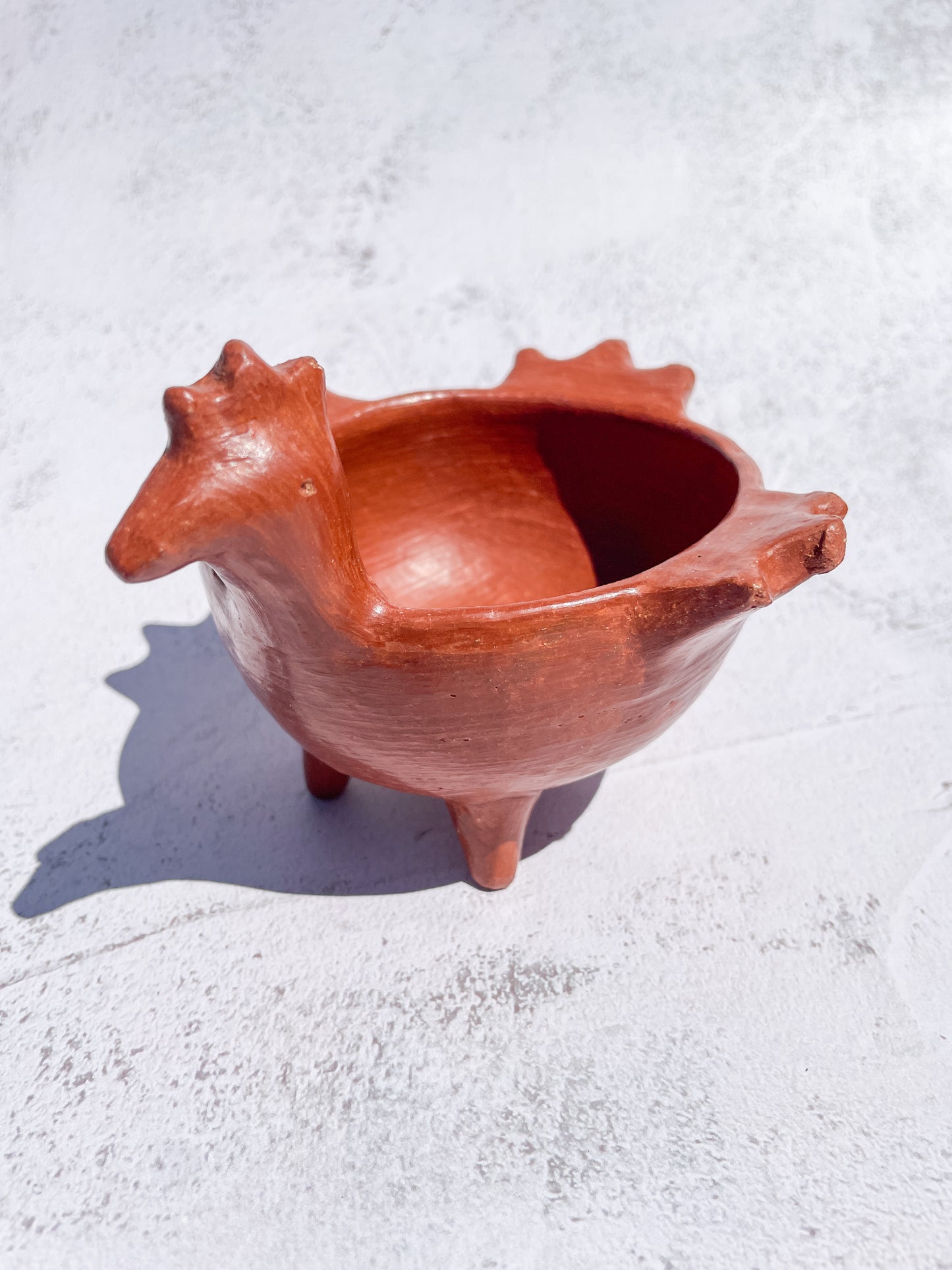 Oaxaca Red Clay Pottery Oaxaca Pottery Duck Bowl Handmade Red Pottery Salsera de Pato