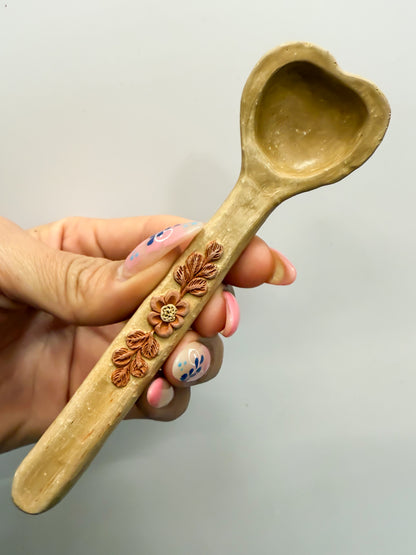 Velasco Oaxaca Pottery Spoon Clay Spoon Mexican Clay Filigree Filigrana Oaxacan Pottery Atzompa Pottery