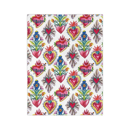 Mexican Sacred Heart Soft Printed Blanket - Sagrado Corazón Cobija