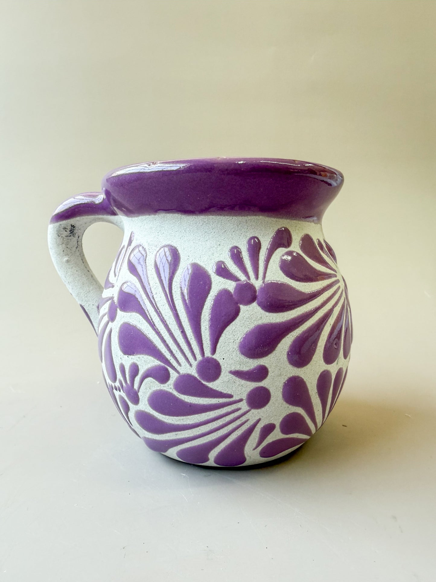 Mexican Clay Mugs Engobe Colorful Tazas De Barro Talavera Mug