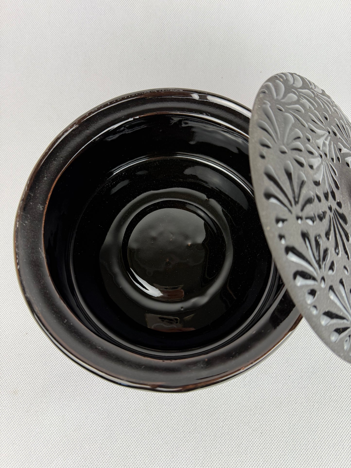 Black Talavera Style Tortilla Warmer Tortilla Holder Tortillero Negro