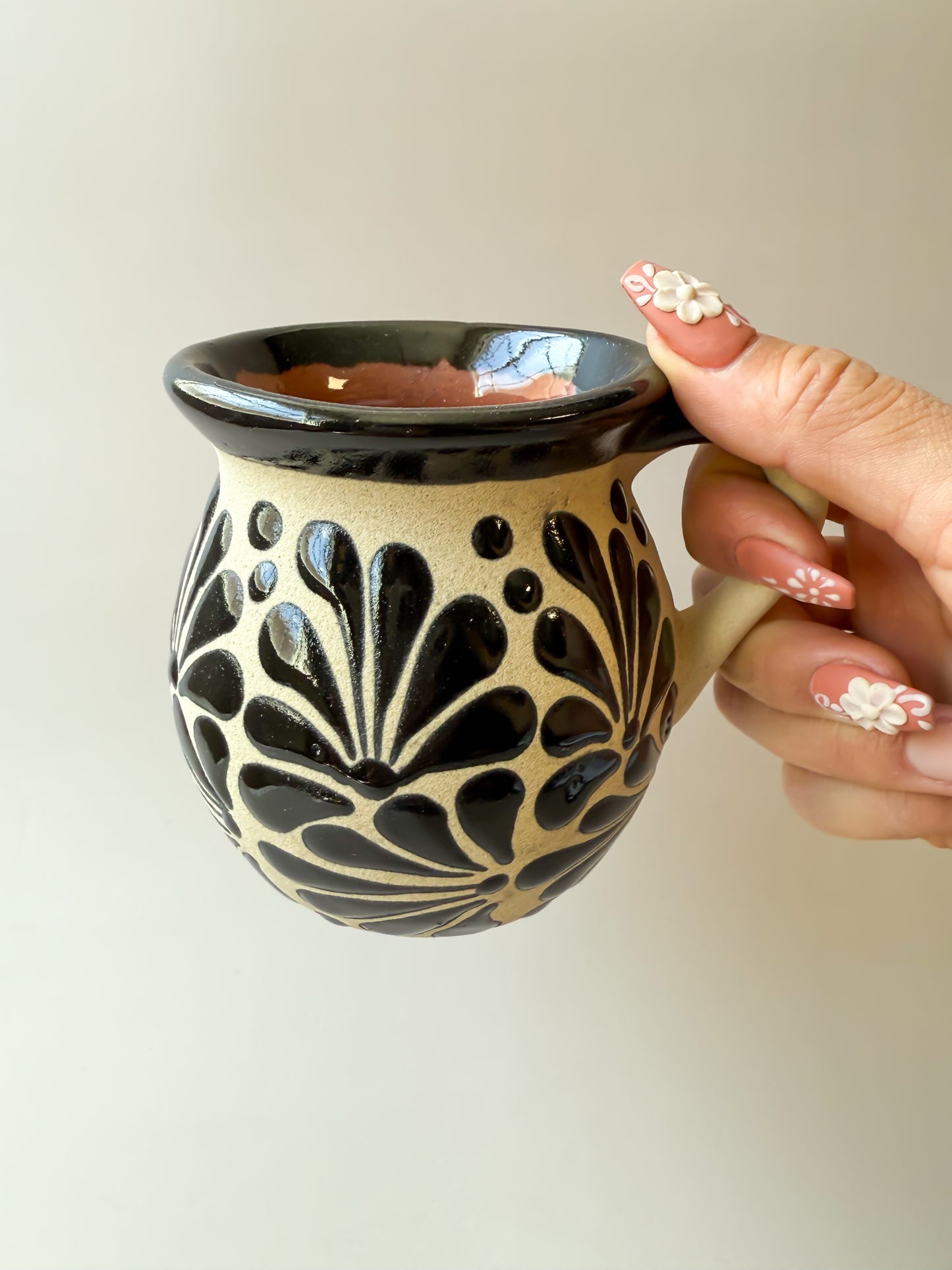 Mexican Clay Mugs Engobe Colorful Tazas De Barro Talavera Coffee Mug