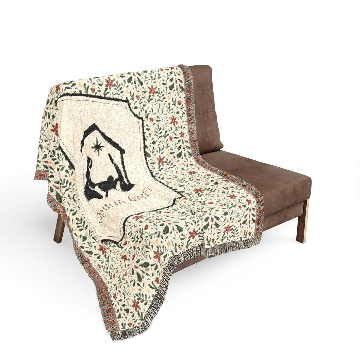 Christmas Nativity Scene Blanket Customized Navidad Cobija Talavera