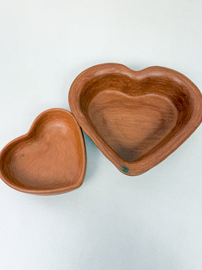 Oaxaca Red Clay Pottery Heart Bowls Mexican Red Clay Pottery Oaxaca Clay Pottery San Marcos Tlapazola Red Clay Pottery