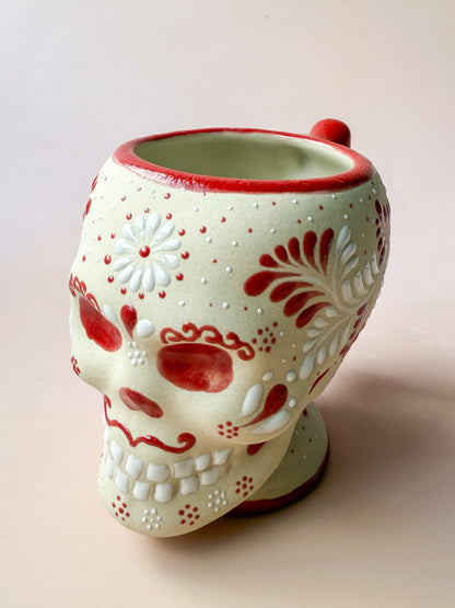Ceramic Skull Mug Taza Calabera Ceramica