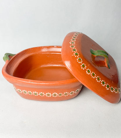 Mexican Square Clay Cazuela Lead Free Authentic Clay Pots Sarten de Barro Hondo Casuela