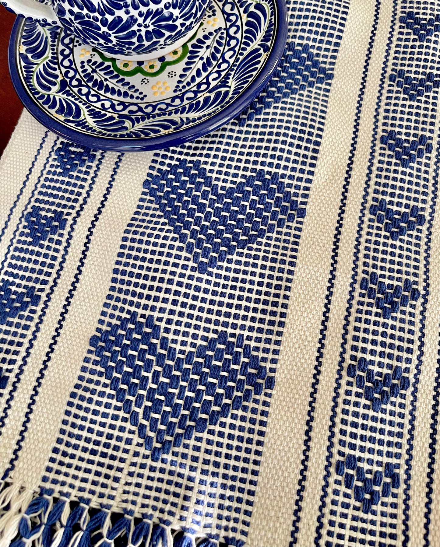 Oaxaca Handwoven Table runner “Cobalto”