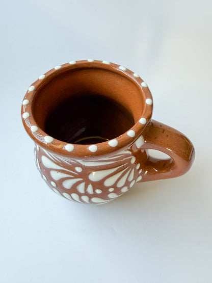 Mexican Talavera Style Mug Set Black - Jarritos Tazas Engobe Negro