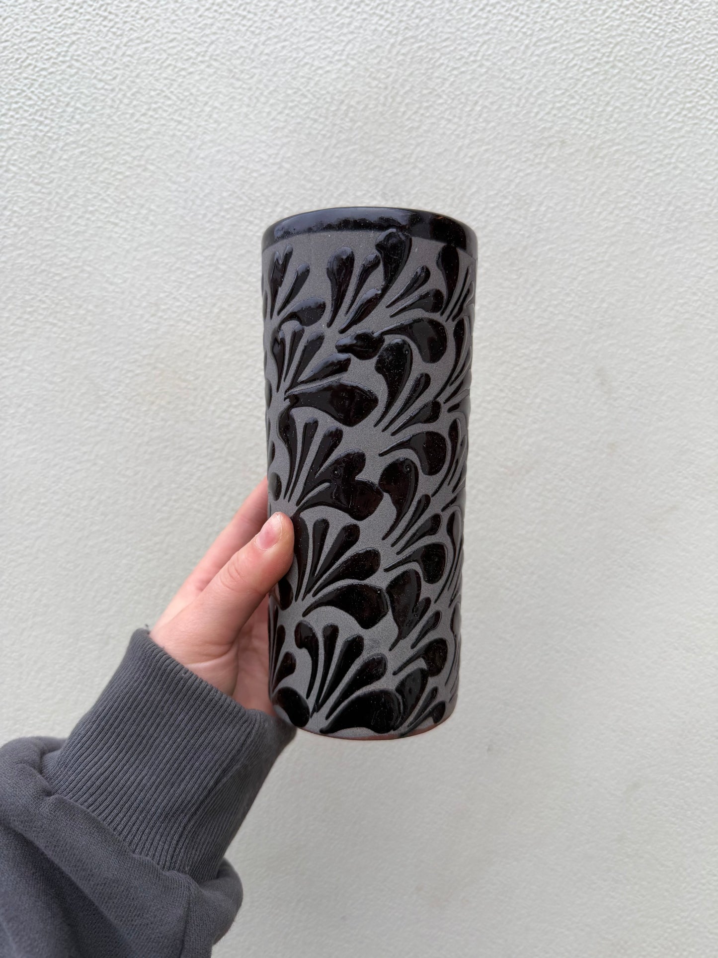 Mexican Clay Cup Black - Vaso Negro Barro