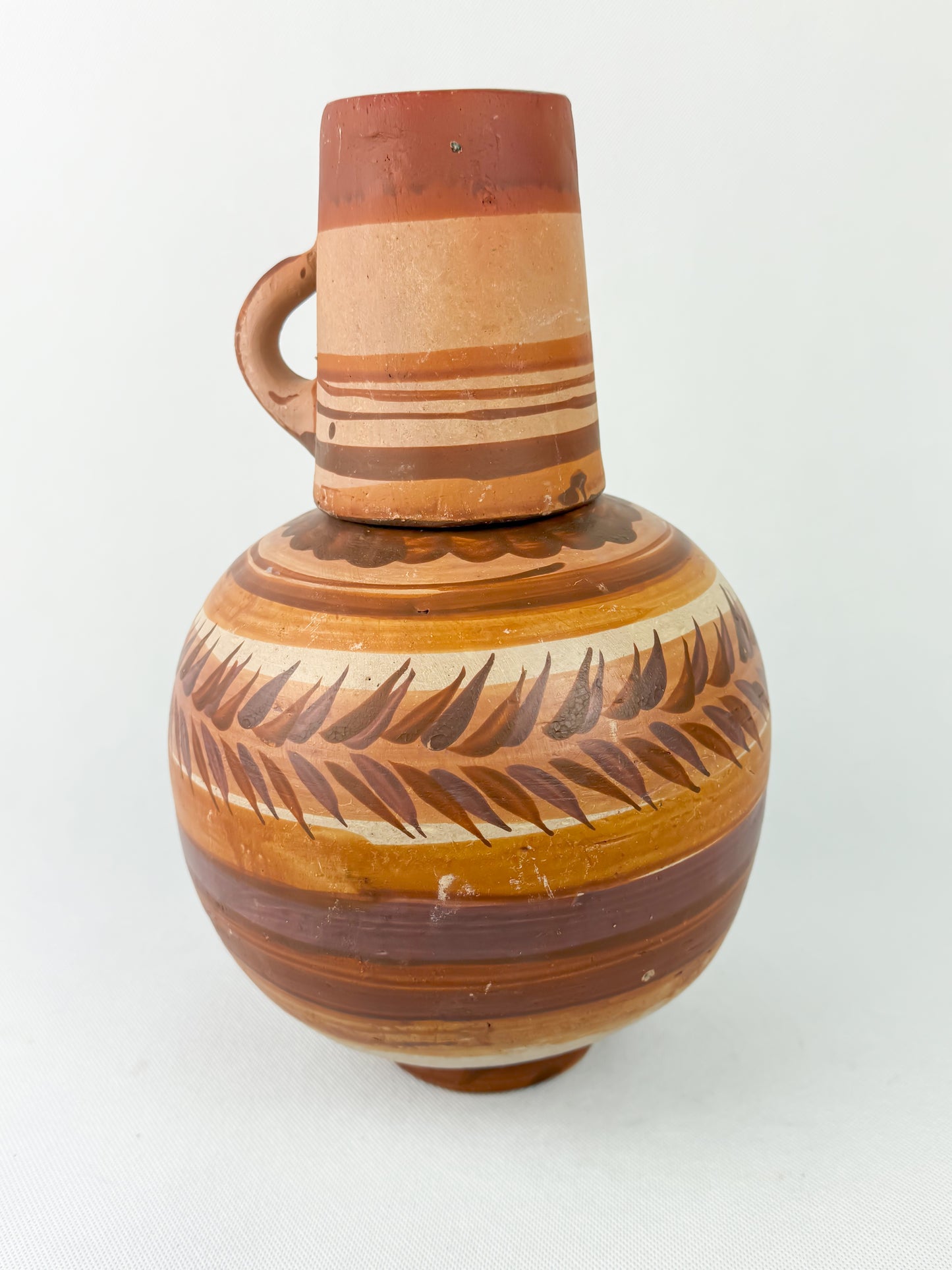 Mexican Clay Botellon Bottle 3 Liters Botellon de Barro Terracotta