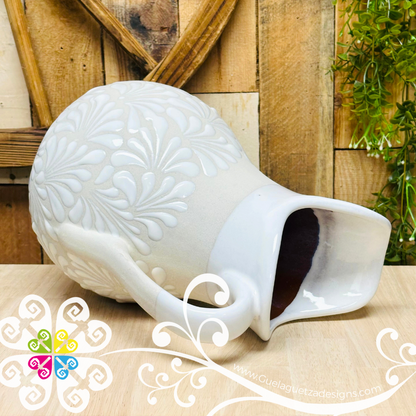 Engobe/White Espiga Pato Pitcher Set - 4 Mugs