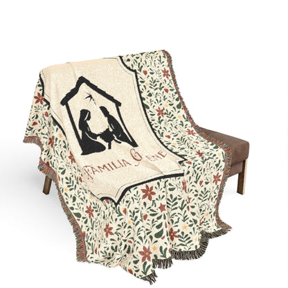 Christmas Nativity Scene Blanket Customized Navidad Cobija Talavera