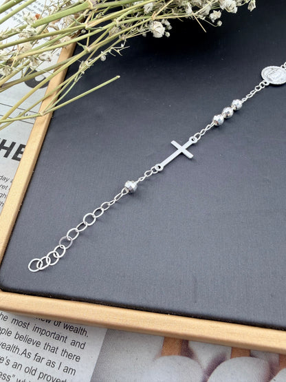 Silver Sterling .925 Rosary bracelet - Pulcera Rosario Plata