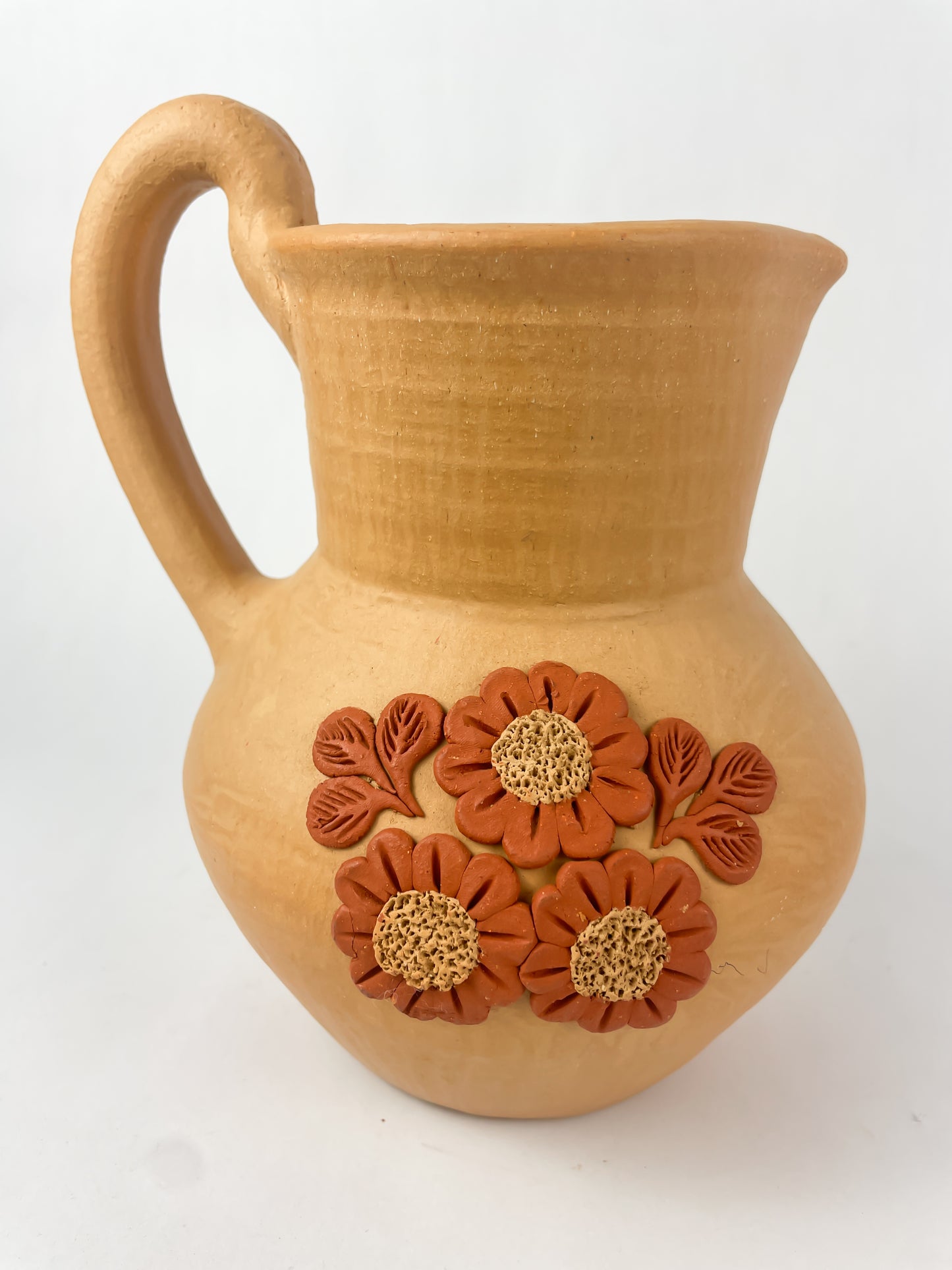 Velasco Oaxaca Pottery Pitcher Clay Embroidery Filigrana Oaxacan Pottery Atzompa Pottery