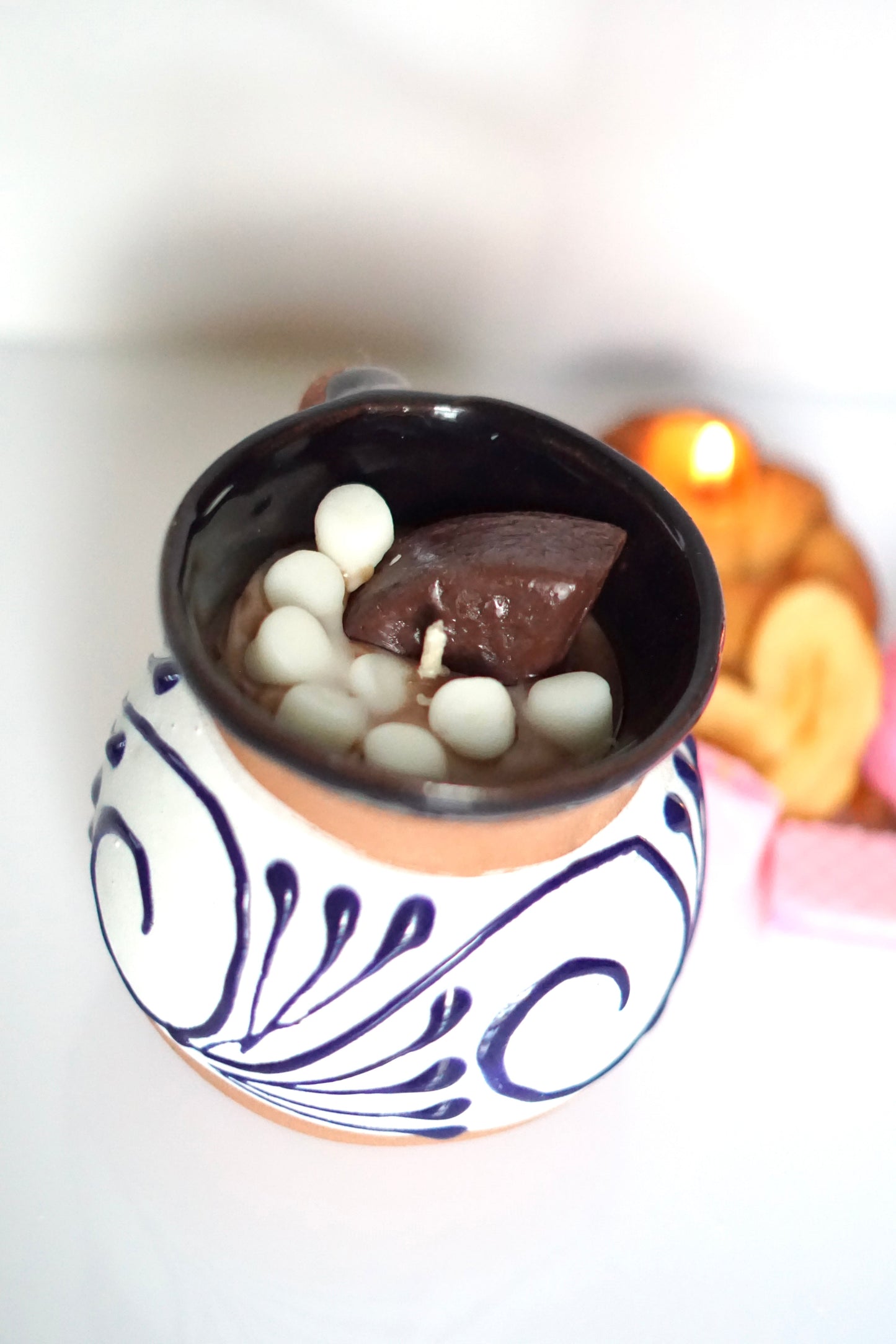 Mexican Hot Chocolate Candle Clay Mug - Vela