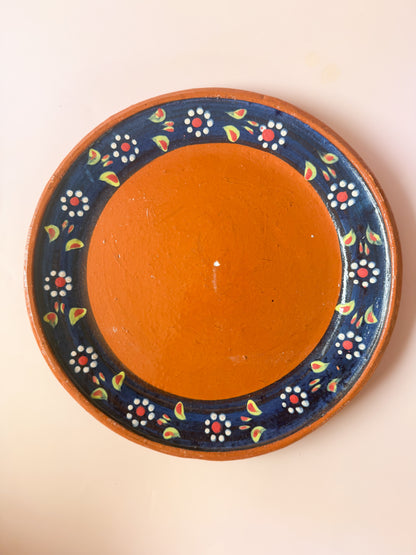 Mexican Clay Dinner Plates Set Round Mexican Plates
