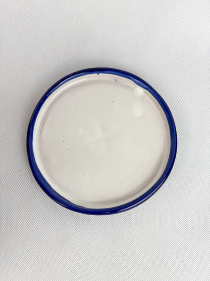 Talavera Mexican Flower Pot With Saucer Maceta Con Plato Colorful Blue