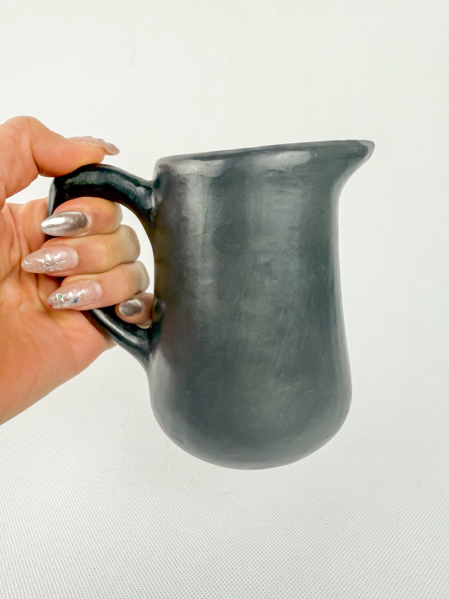 Black Pottery Oaxaca Pitcher Jarra de Barro Negro Black Clay