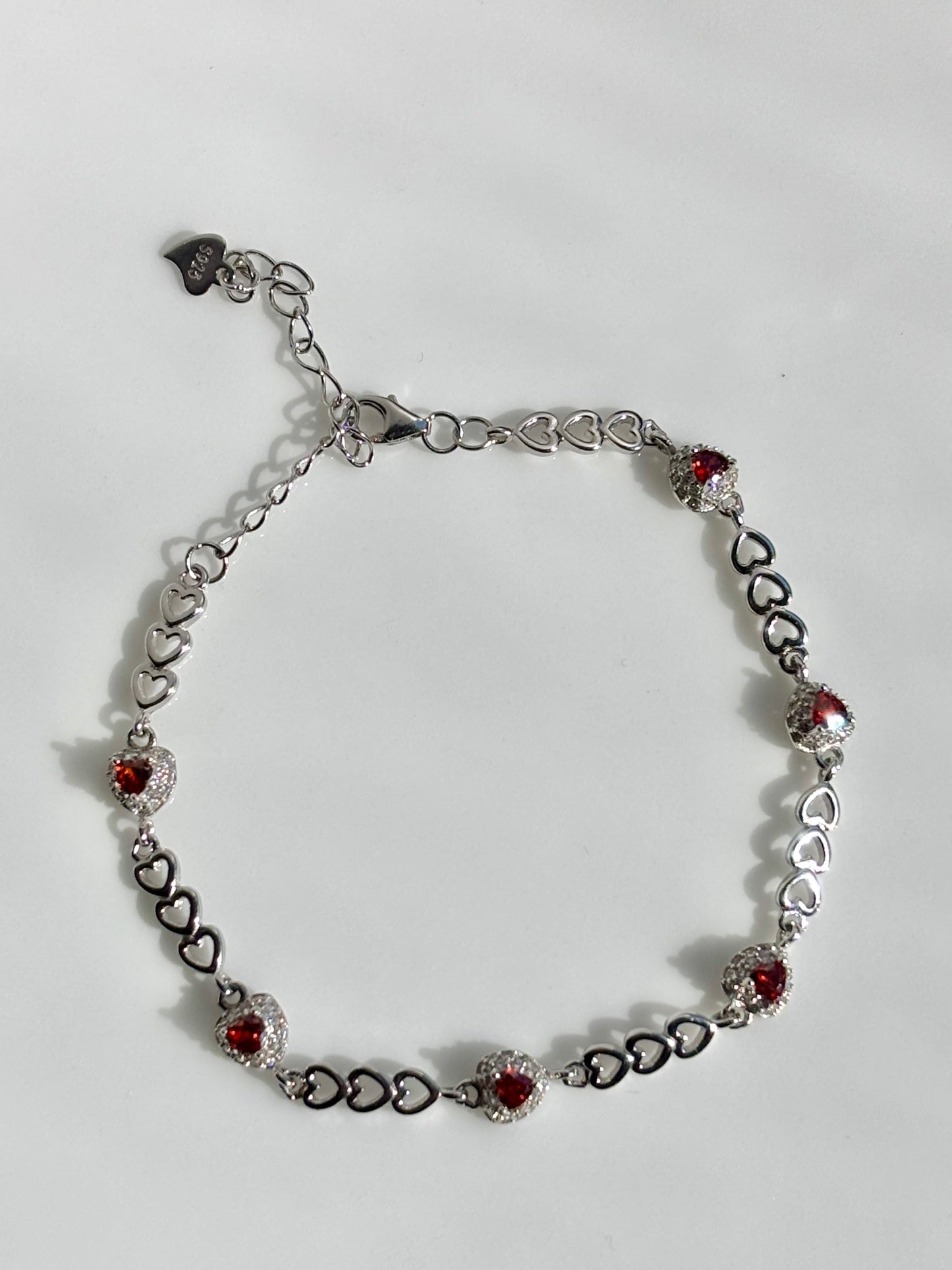 Sterling silver 925 heart bracelet - Pulcera corazones