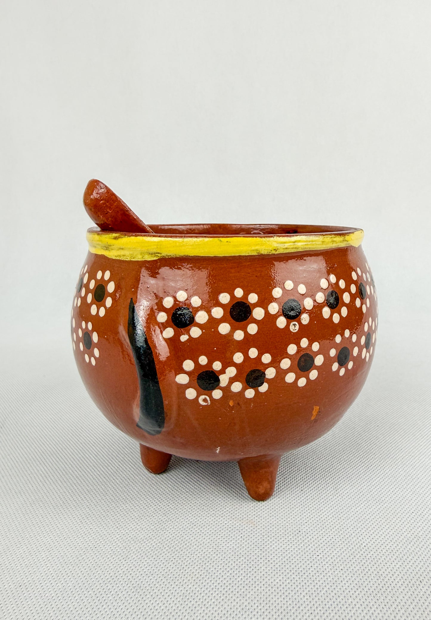 Michoacan Mexican Clay Bowl with Lid Marranito Salsera Mexican Marranitos Puerquitos